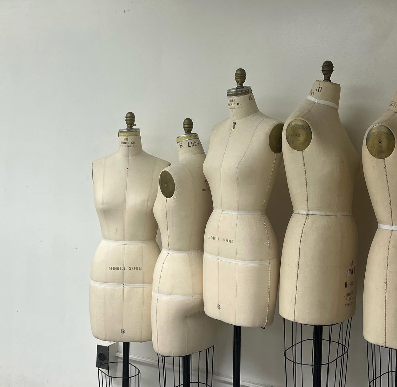 Dress forms in a fashion studio